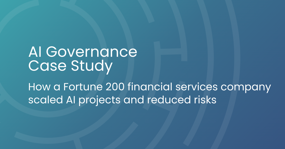 How a Fortune 200 financial services company scaled AI projects and reduced risks